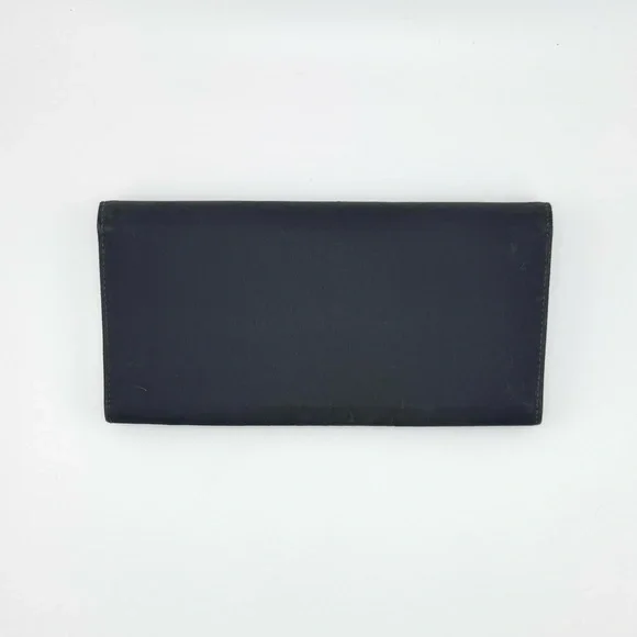 Prada Tessuto Continental Long Wallet Black Nylon & Leather w/ Silver Hardware - Picture 13 of 13